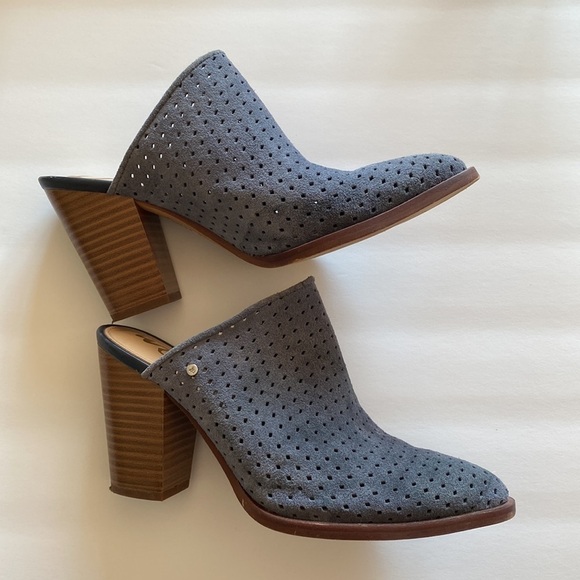 Sam Edelman mules womens 6.5 Stormy Bates blue suede shoes - Picture 3 of 5